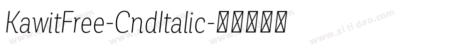 KawitFree-CndItalic字体转换