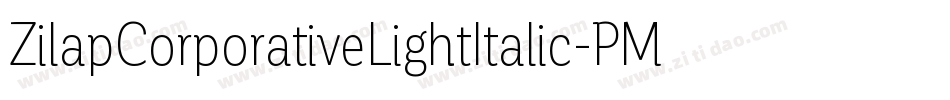 ZilapCorporativeLightItalic-PMAE字体转换