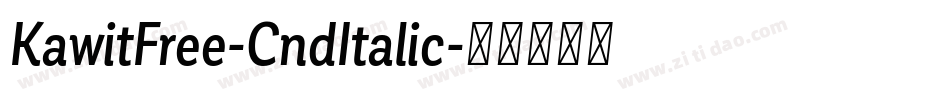 KawitFree-CndItalic字体转换