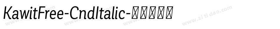 KawitFree-CndItalic字体转换