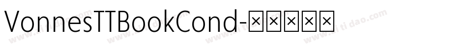 VonnesTTBookCond字体转换