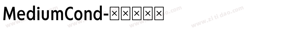 MediumCond字体转换