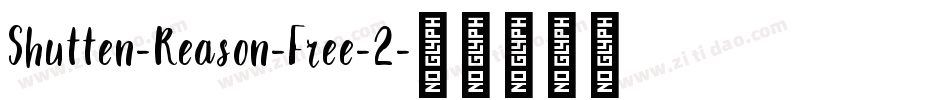 Shutten-Reason-Free-2字体转换