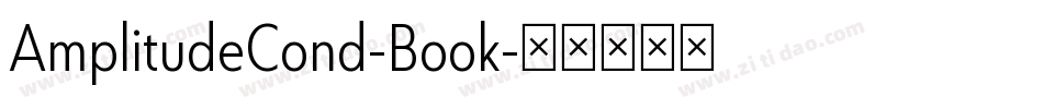 AmplitudeCond-Book字体转换