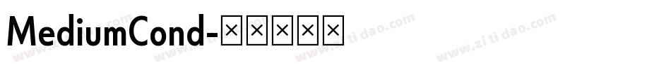 MediumCond字体转换