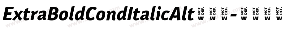 ExtraBoldCondItalicAlt手机版字体转换