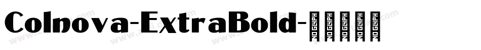 Colnova-ExtraBold字体转换