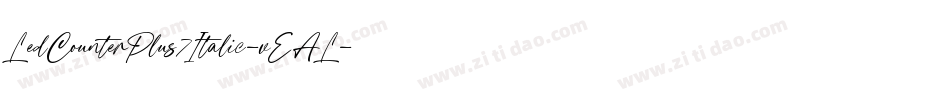 LedCounterPlus7Italic-vEAL字体转换
