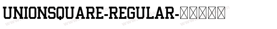UnionSquare-Regular字体转换