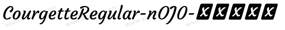 CourgetteRegular-nOJ0字体转换