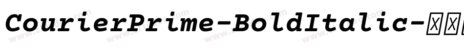 CourierPrime-BoldItalic字体转换