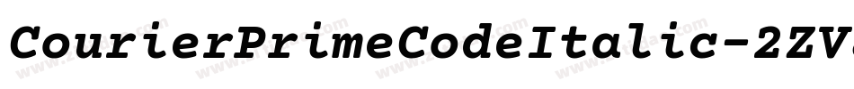 CourierPrimeCodeItalic-2ZV8字体转换