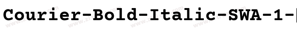 Courier-Bold-Italic-SWA-1字体转换