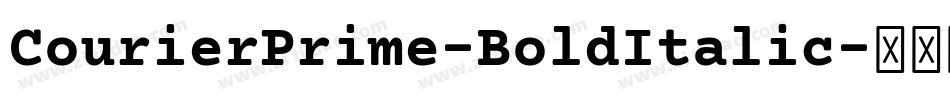 CourierPrime-BoldItalic字体转换