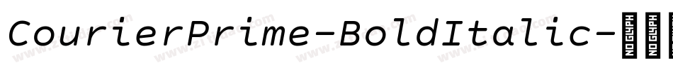 CourierPrime-BoldItalic字体转换