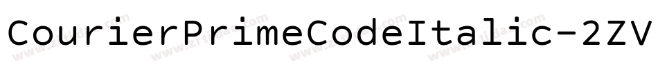 CourierPrimeCodeItalic-2ZV8字体转换