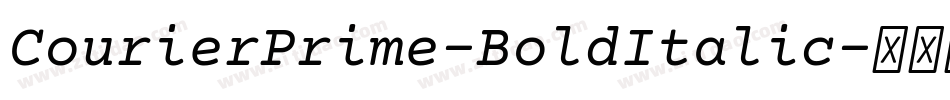 CourierPrime-BoldItalic字体转换