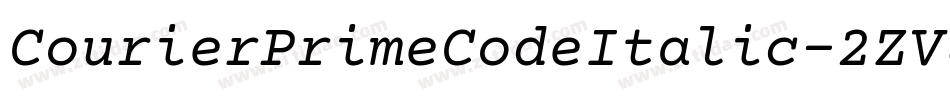 CourierPrimeCodeItalic-2ZV8字体转换