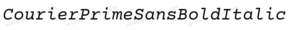 CourierPrimeSansBoldItalic-M0xe字体转换