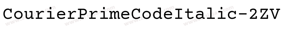 CourierPrimeCodeItalic-2ZV8字体转换