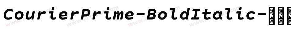 CourierPrime-BoldItalic字体转换