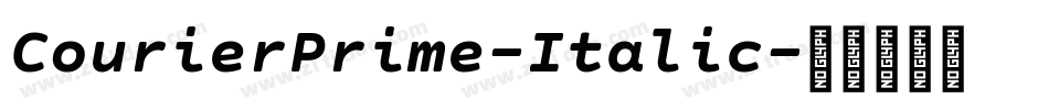 CourierPrime-Italic字体转换