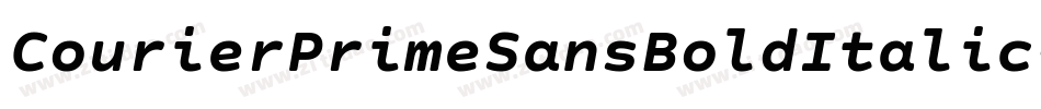 CourierPrimeSansBoldItalic-M0xe字体转换