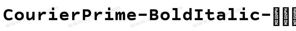 CourierPrime-BoldItalic字体转换