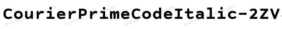 CourierPrimeCodeItalic-2ZV8字体转换