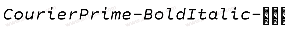 CourierPrime-BoldItalic字体转换