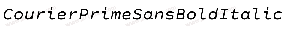 CourierPrimeSansBoldItalic-M0xe字体转换