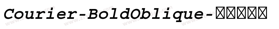 Courier-BoldOblique字体转换