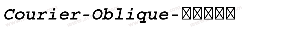Courier-Oblique字体转换