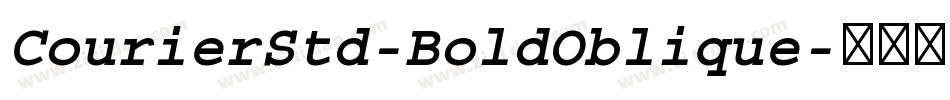 CourierStd-BoldOblique字体转换