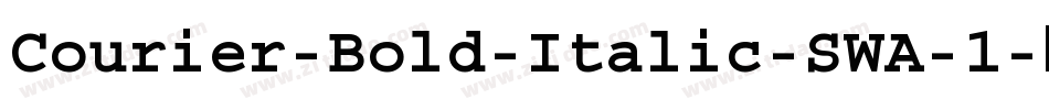 Courier-Bold-Italic-SWA-1字体转换