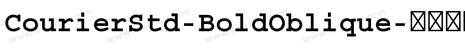 CourierStd-BoldOblique字体转换