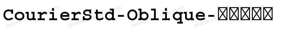 CourierStd-Oblique字体转换