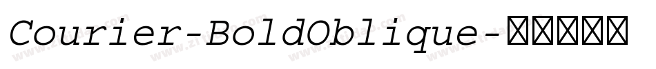 Courier-BoldOblique字体转换
