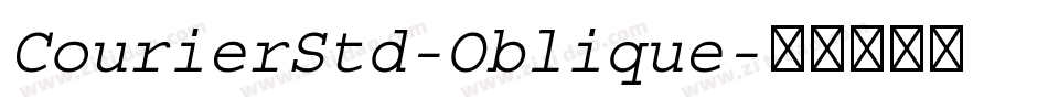 CourierStd-Oblique字体转换