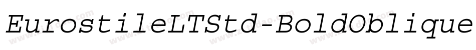 EurostileLTStd-BoldOblique字体转换