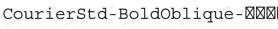 CourierStd-BoldOblique字体转换