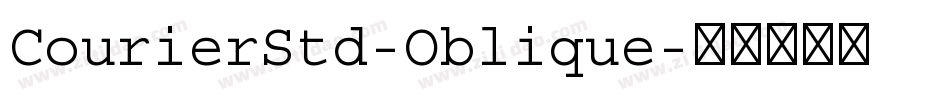 CourierStd-Oblique字体转换