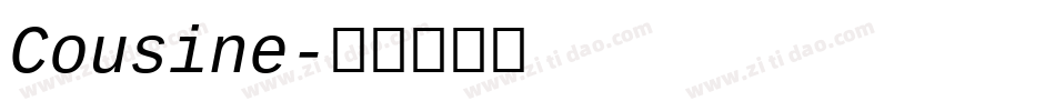 Cousine字体转换