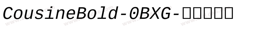CousineBold-0BXG字体转换