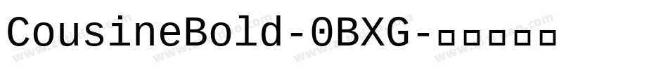 CousineBold-0BXG字体转换