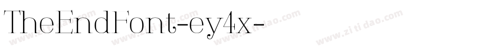 TheEndFont-ey4x字体转换