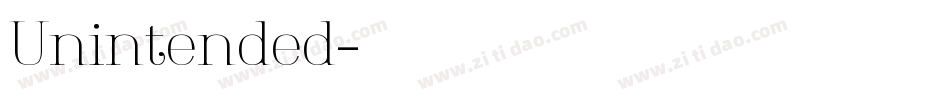 Unintended字体转换