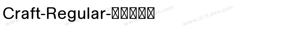 Craft-Regular字体转换