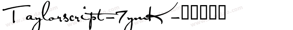 Taylorscript-7ymK字体转换