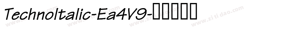 TechnoItalic-Ea4V9字体转换
